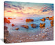 "Mediterranean Sea Sunrise" Seashore Photography Canvas Print, 20"x12"