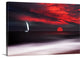 "White sailboat and red sunset" Wrapped Canvas Art Print, 36"x24"x1.5"