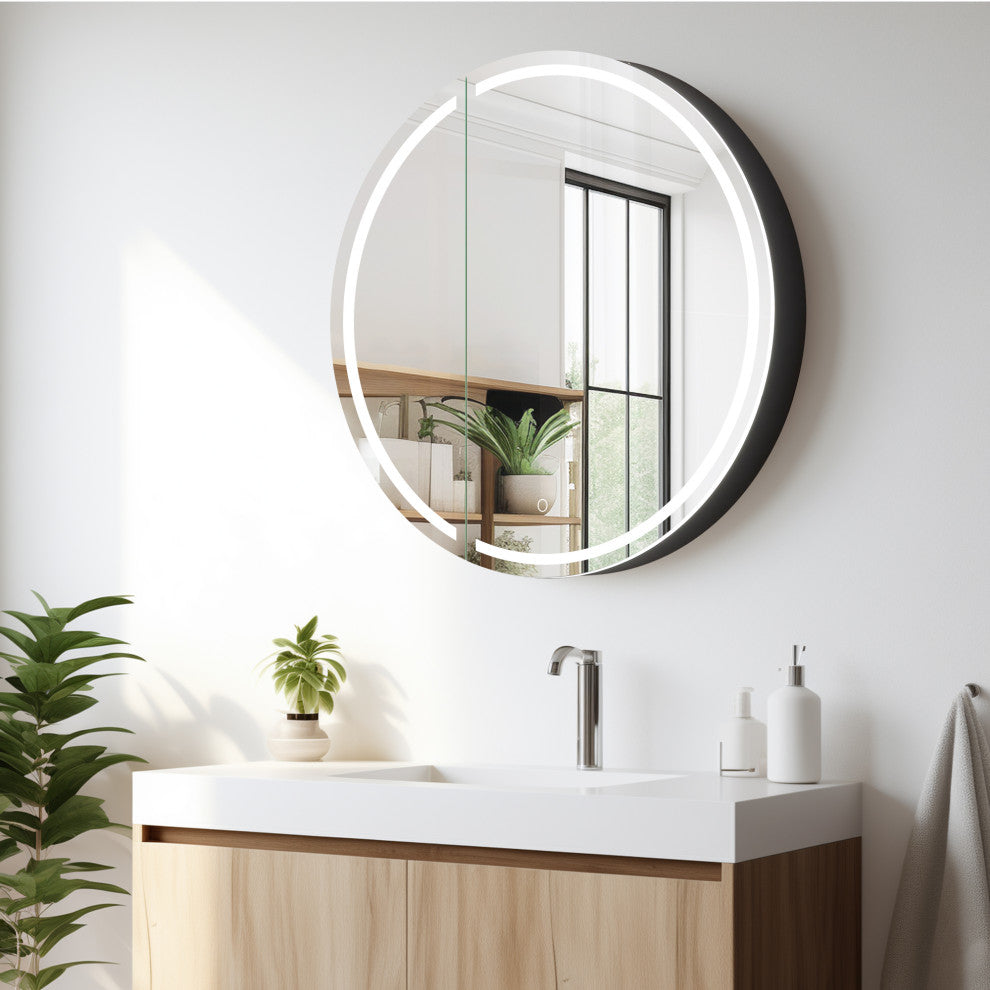 Radiant Frameless Surface-Mount LED Lighted Bathroom Medicine Cabinet, 32"