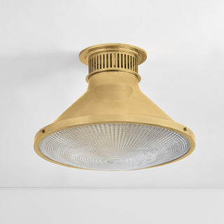 Hudson Valley Lighting Highclere Flush Mount By Mark D. Sikes, Aged Brass