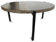 Round Stone and Iron Coffee Table