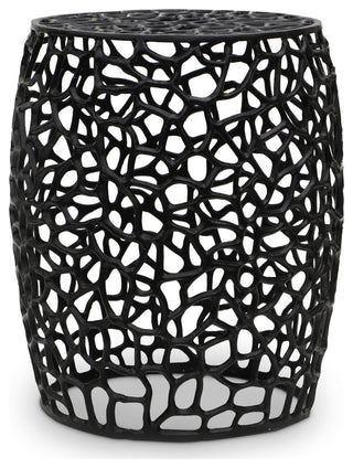 Priya Aluminum Coffee Table, Black, End Table