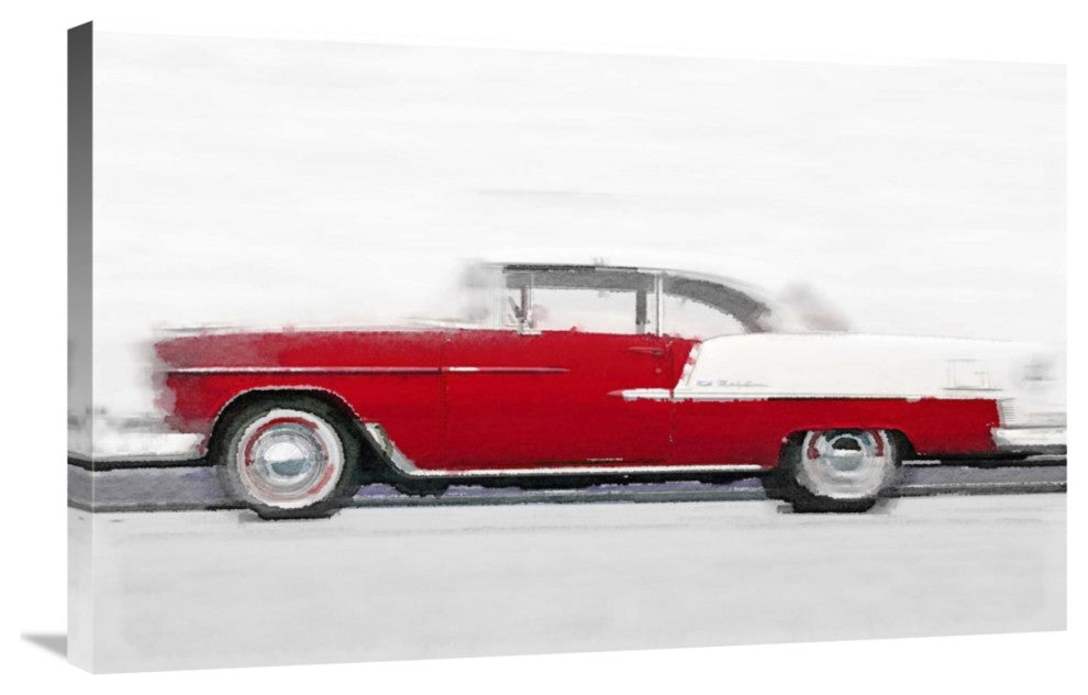 "1955 Chevy Bel Air Watercolor" Fine Art Print