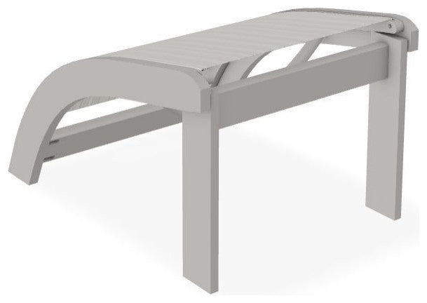 Adirondack Sling Outdoor Ottoman, Harbor/Warm Gray