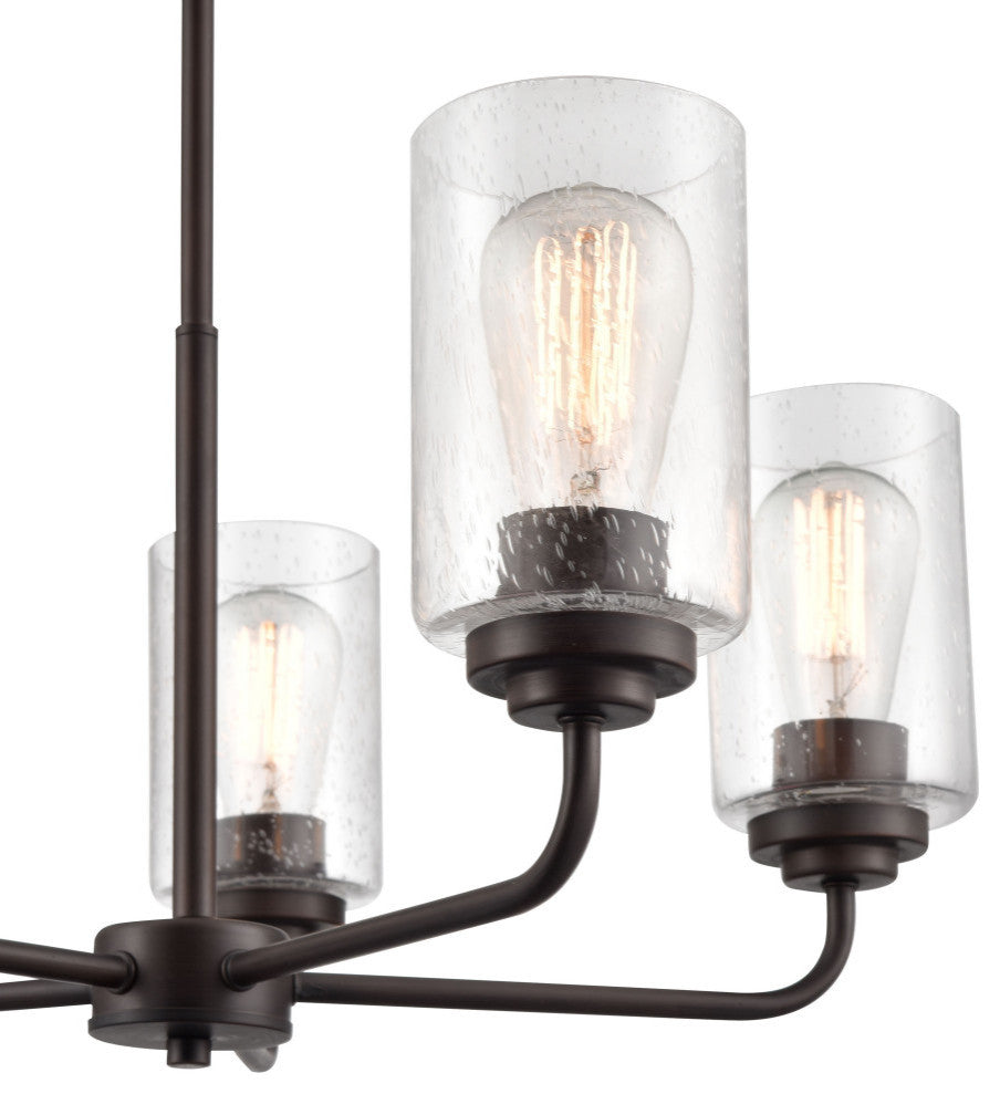 Moven Collection 5 Light 23" Rubbed Bronze Chandelier