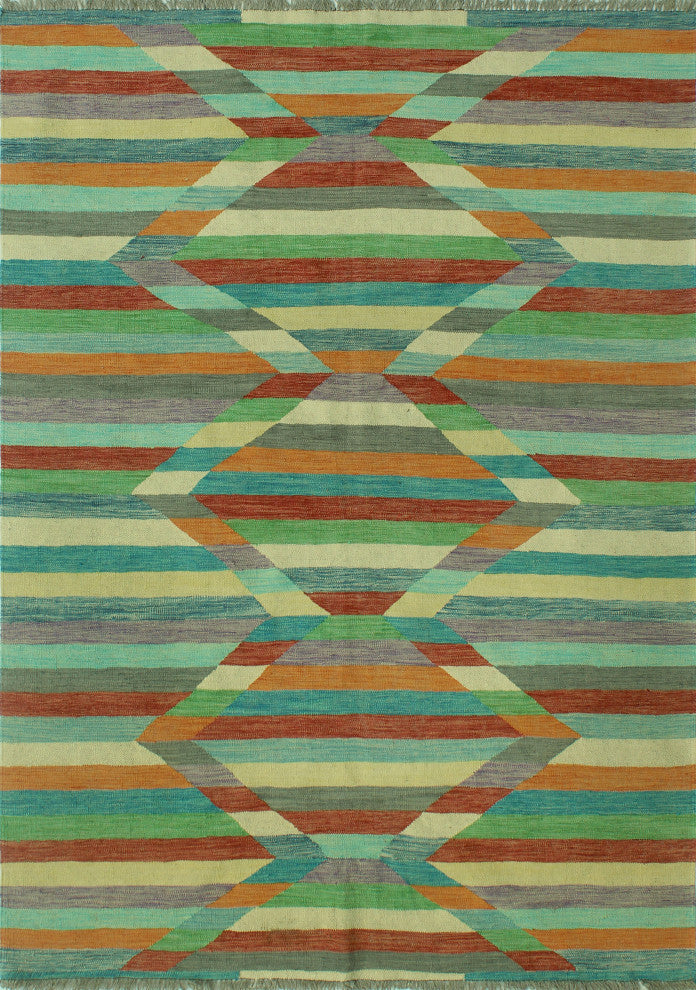 Winchester Kilim Elvan Red/Orange Rug, 5'7x7'9