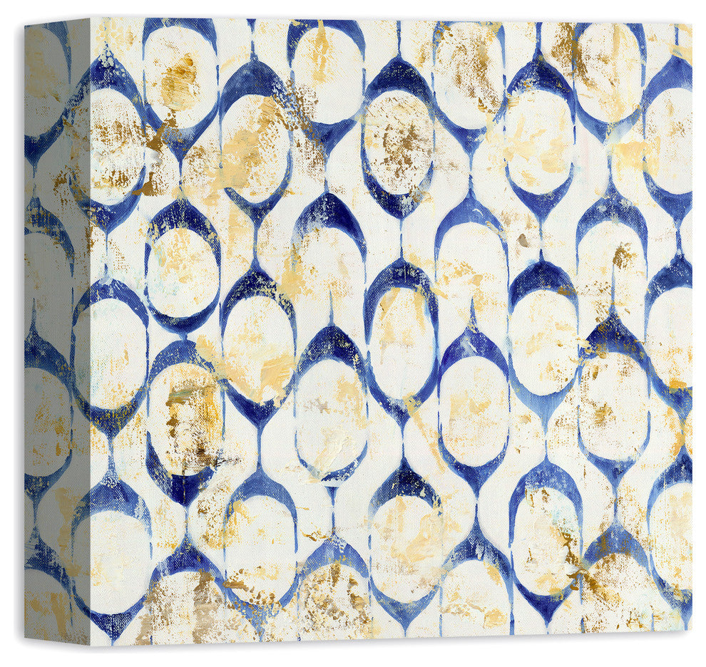 Distressed Moroccan Pattern Canvas Wall Art, 12x12