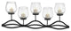 Wavy Iron and Glass Hurricane Candle Holder