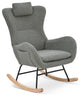 Gewnee Rocking Chair - with rubber leg and cashmere fabric, Gray