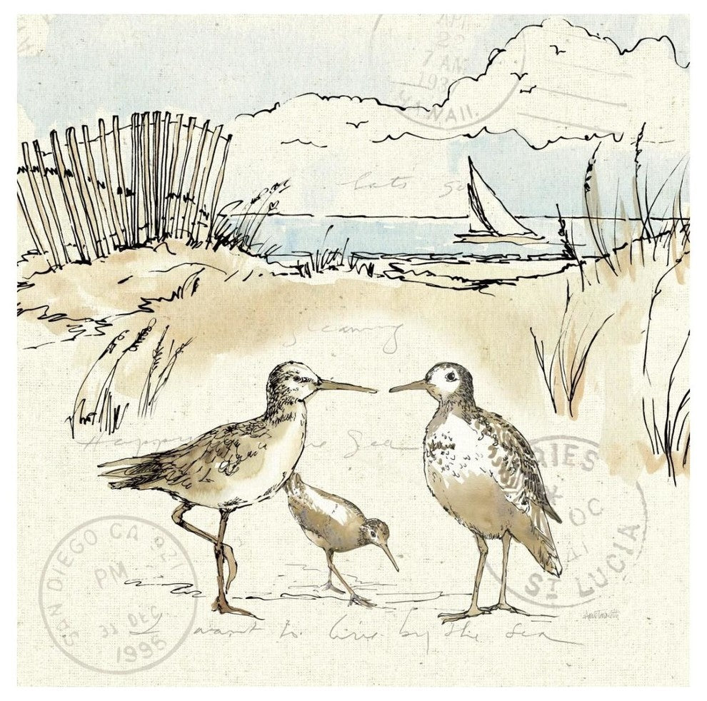 "Coastal Breeze XI" Digital Paper Print by Anne Tavoletti, 26"x26"