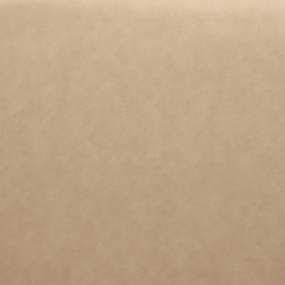 Cube Upholstered Modular Component, Tan, Vegan Leather, Corner Chair