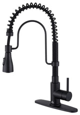 Kitchen Faucet Sink Mixer Faucet Pull Down Sprayer Single Handle 1.8 GPM, Matte Black