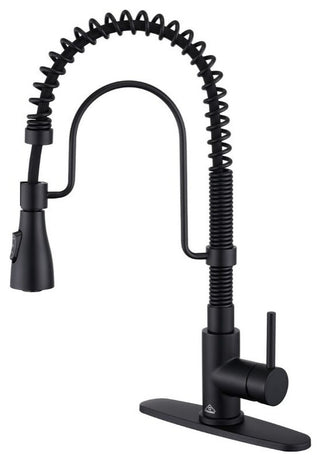 Kitchen Faucet Sink Mixer Faucet Pull Down Sprayer Single Handle 1.8 GPM, Matte Black