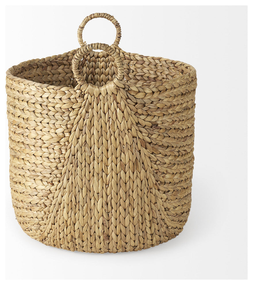 Set of Three Braided Wicker Storage Baskets