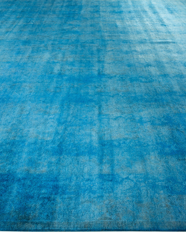 Fine Vibrance, One-of-a-Kind Handmade Area Rug Blue, 17'4"x12'4"