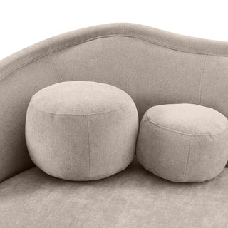 Circe Taupe Textured Velvet Sofa - Taupe