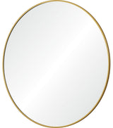 Alegre 30" Round Gold Framed Wall Mirror