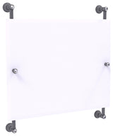 Carolina Crystal Landscape Frameless Rail Mounted Mirror, Matte Gray