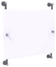 Carolina Crystal Landscape Frameless Rail Mounted Mirror, Matte Gray