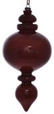 Vickerman MC198588 9" Copper Wood Grain Rounded Finial Ornament, Pack of 3