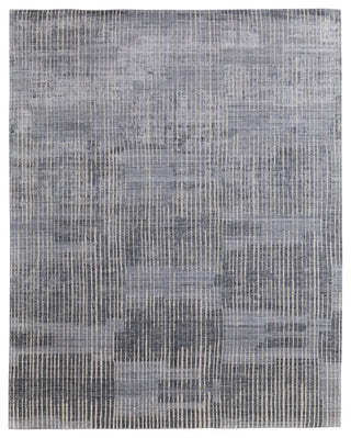 Kinton Modern Abstract, Blue/Ivory/Gray, 9'x12' Area Rug
