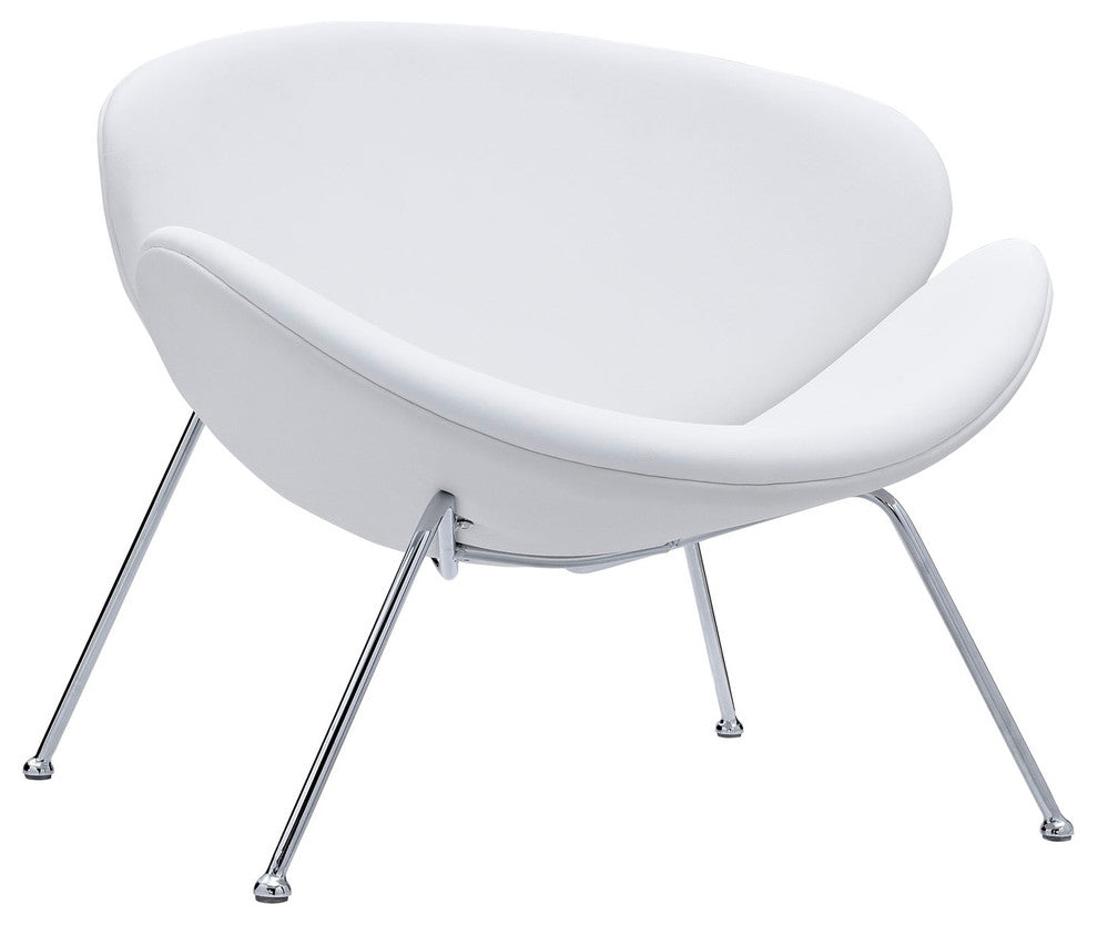 Modern Contemporary Living Room Lounge Chair White