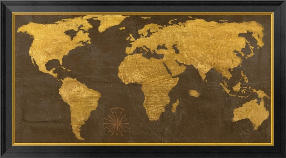 "Geo II" Framed Canvas Giclee by Joannoo, 40x22"