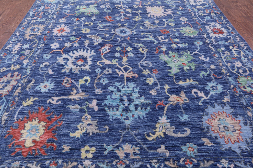 Turkish Oushak Handmade Wool Rug 8' 11" X 12' 3" - Q15717