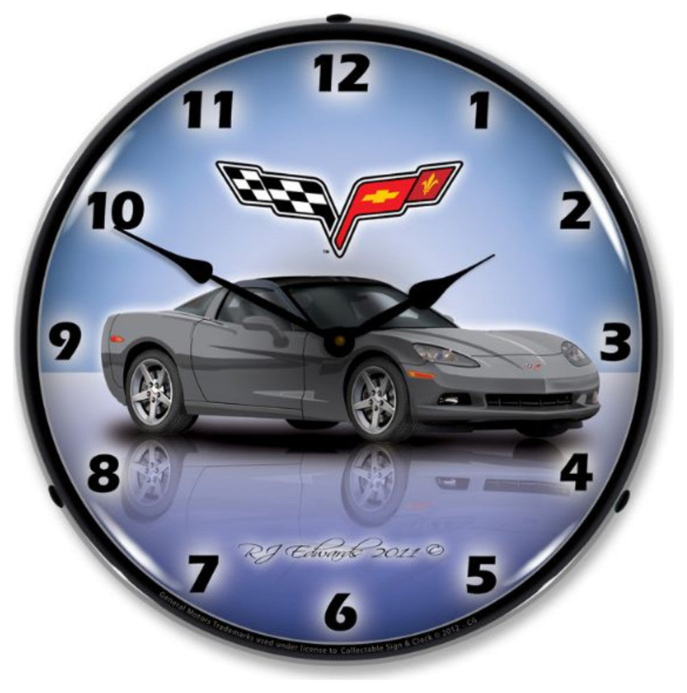GMRE1112346 C6 Corvette Cyber Grey Clock