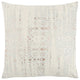 Ivory Silver Distressed Vintage Throw Pillow