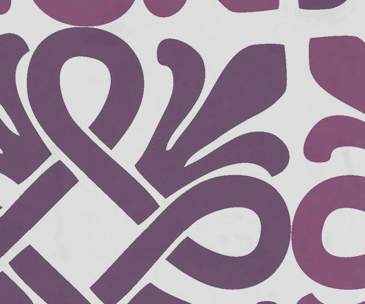 30x60" Tiki Square, Geometric Print Beach Towel, Purple