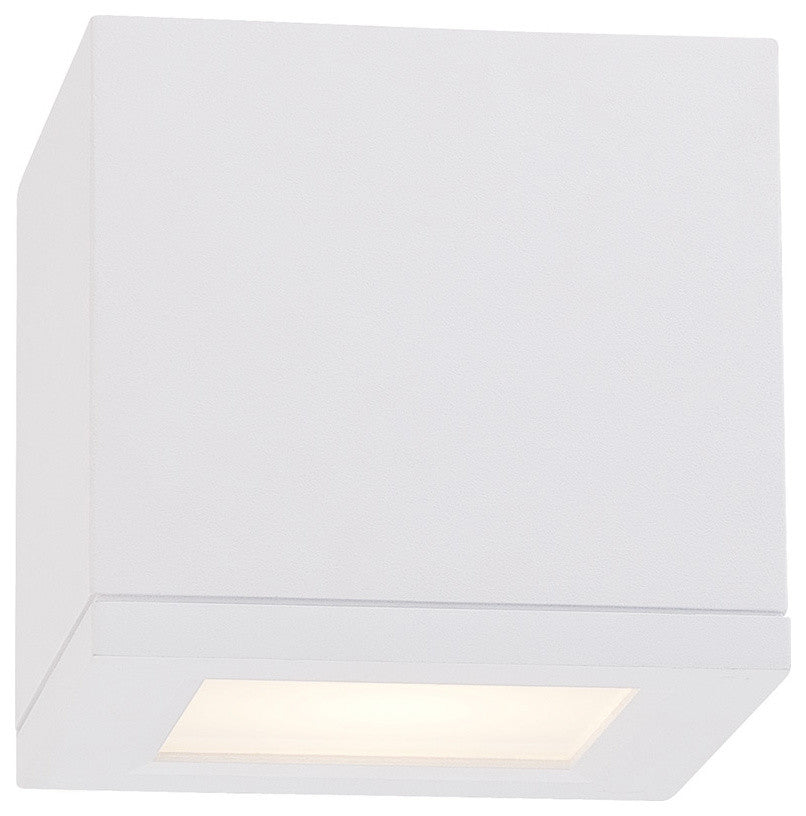 WAC Lighting Rubix 5" Indoor or Outdoor LED Flush Mount, White