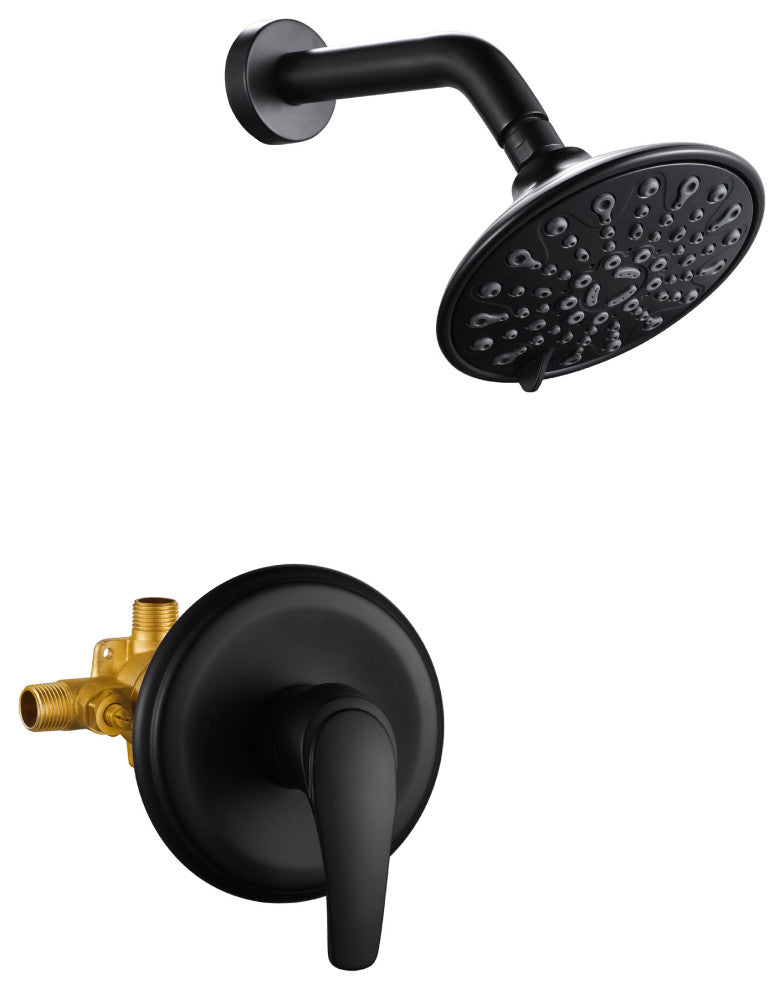 Shower Set, 6" Rainshower Head With Valve