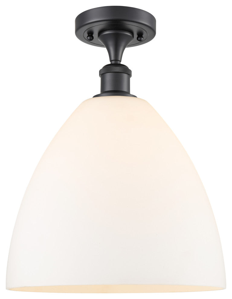 Innovations 516-1C-BK-GBD-121-LED 1 Light Semi-Flush Mount, Matte Black