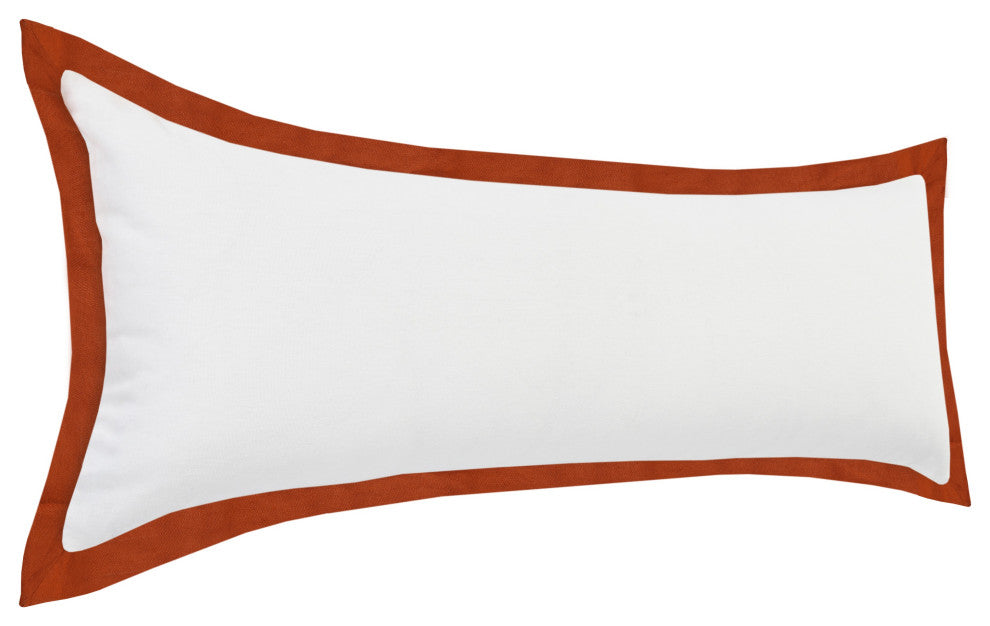 Kassia Empire Bordered Throw Pillow, 14"x36"