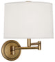 Robert Abbey 2824 One Light Wall Swinger Sofia Antique Brass