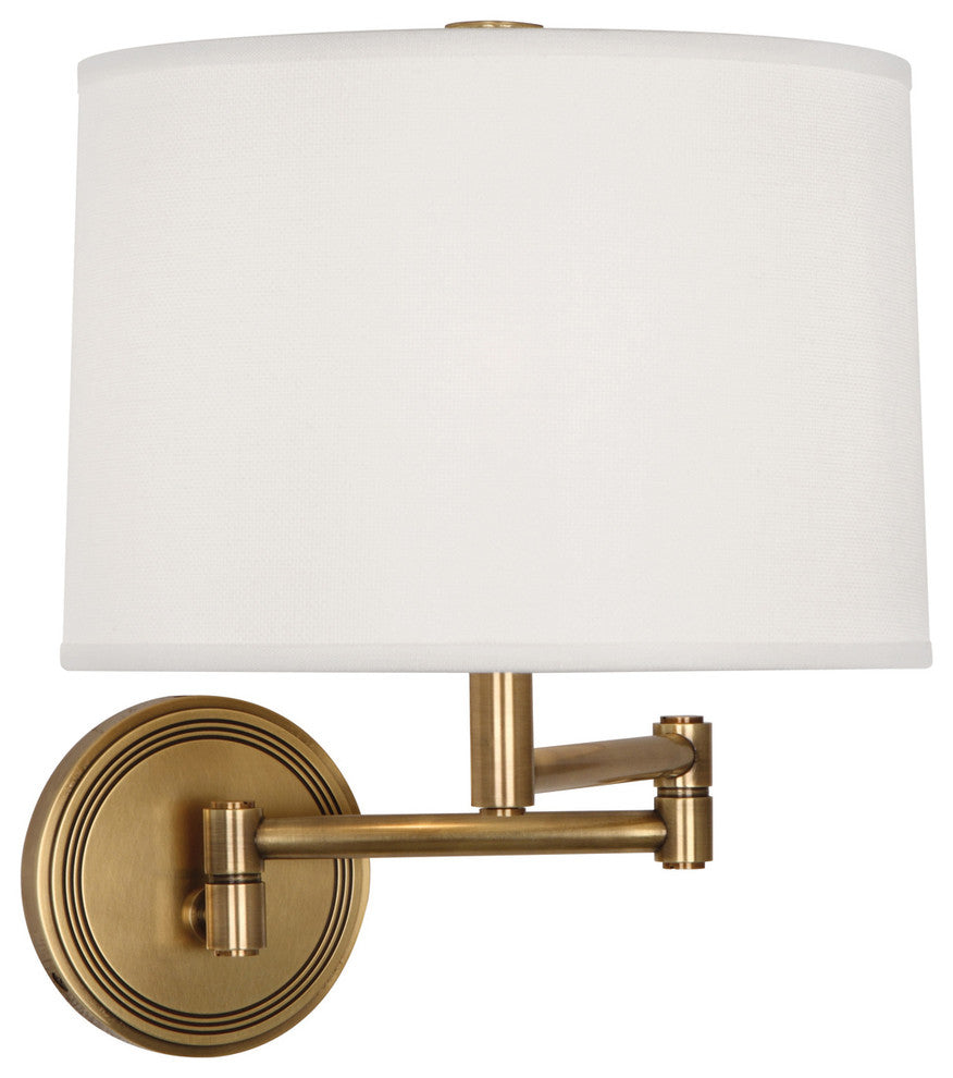 Robert Abbey 2824 One Light Wall Swinger Sofia Antique Brass