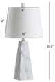 Owen 20.5" Resin LED Table Lamp, White Marble