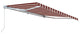 Aleko Retractable Awning, 13''x10'', Multistripes Red