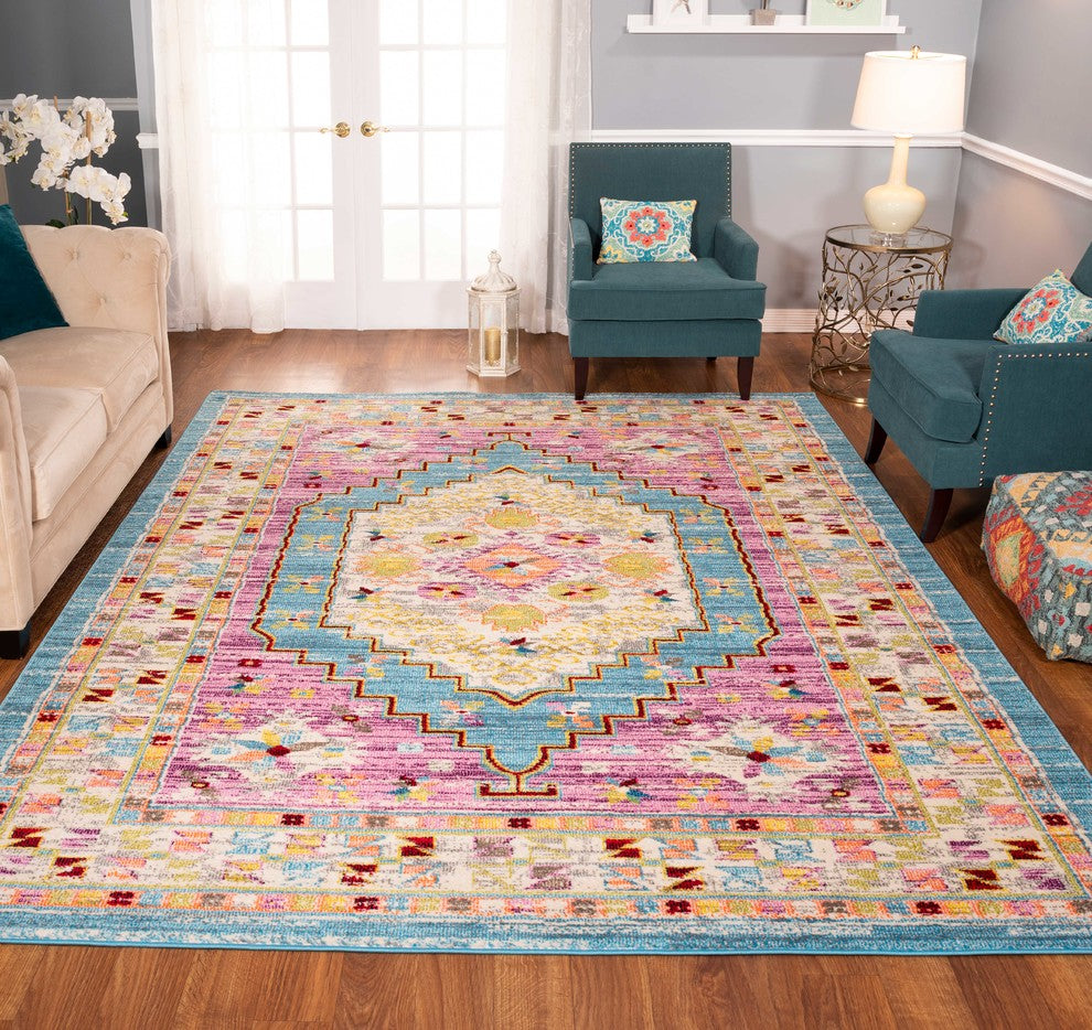 Noori Rug Distressed Hester Blue/Purple Rug