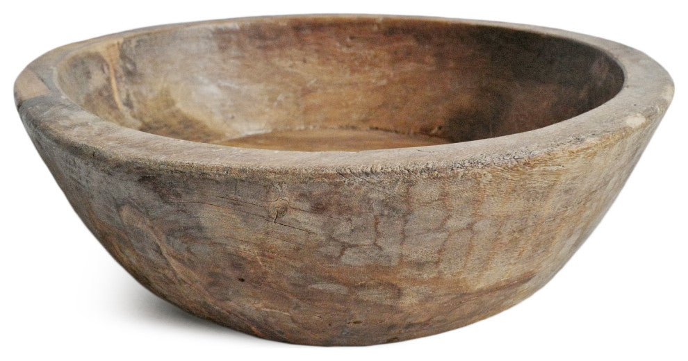 Consigned India Teak Wood Bowl