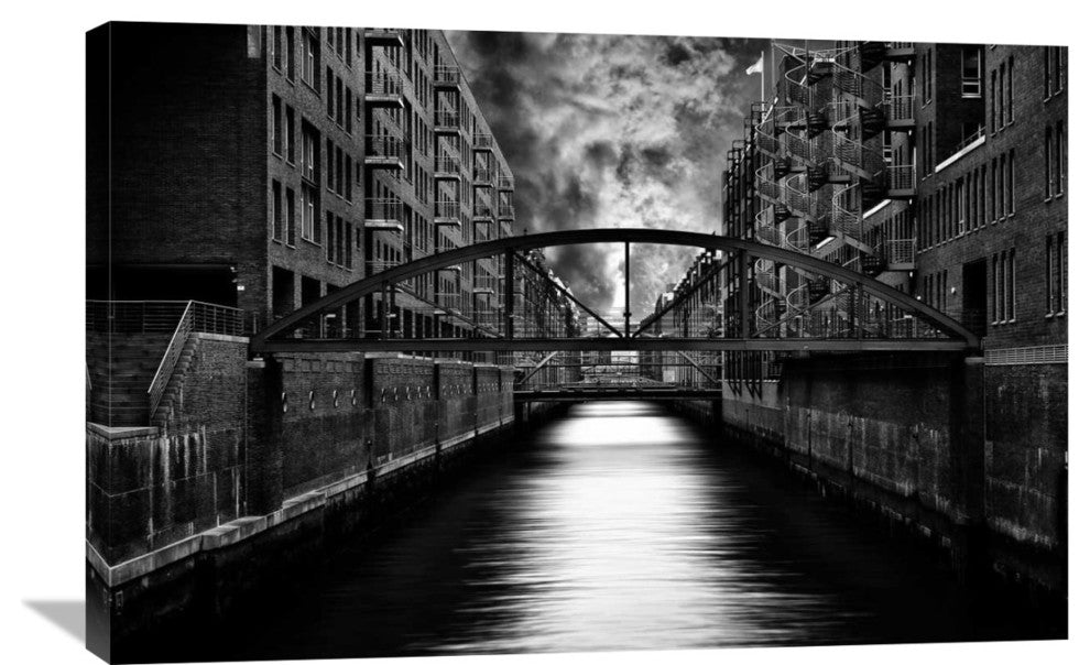 "The Other Side Of Hamburg" Stretched Canvas Giclee by Stefan Eisele, 36x24"