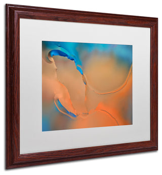 Cora Niele 'Blue and Orange Flow' Matted Framed Art