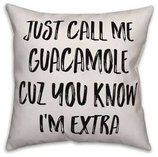 Call Me Guacamole, Throw Pillow, 18"x18"
