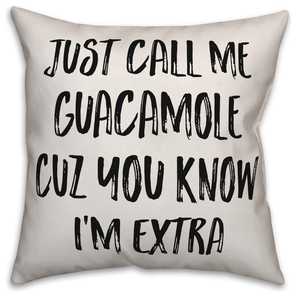 Call Me Guacamole, Throw Pillow, 18"x18"