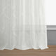 Florentina Embroidered Sheer Curtain Single Panel, White, 50"x120"