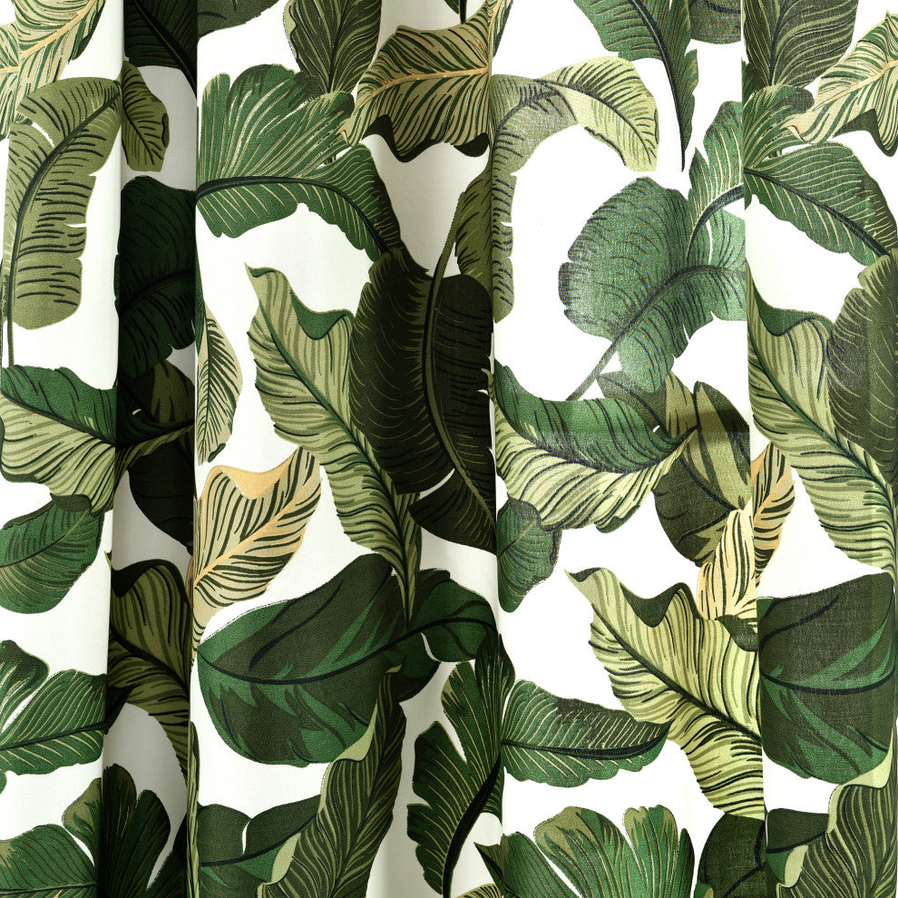 Tropical Paradise Window Panel Set, Green, 84"x52"
