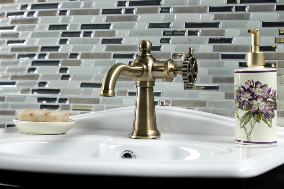 Kingston Brass KS3543CG Single-Handle Bathroom Faucet, Push Pop-Up