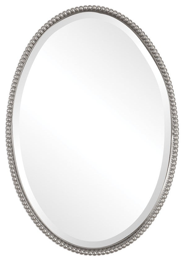Uttermost Sherise Brushed Nickel Oval Mirror, 1102B