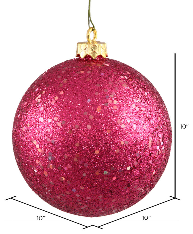 Vickerman N592519Dq 10" Wine Sequin Ball Ornament